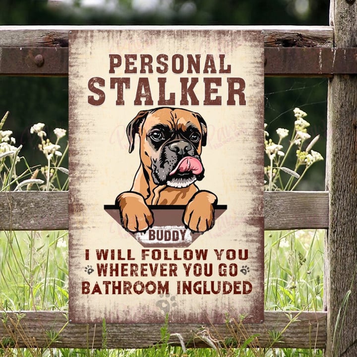 Boxer Metal Sign