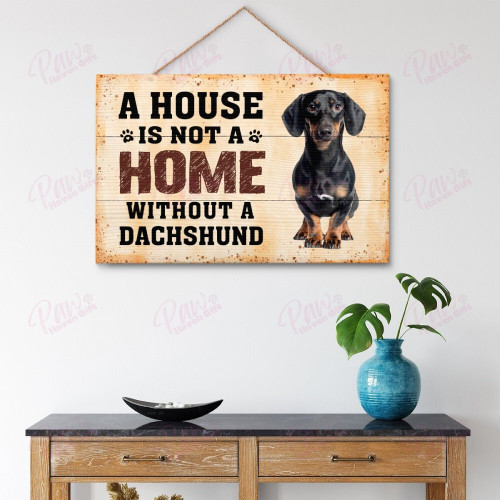 Dachshund Rectangle Wood Sign