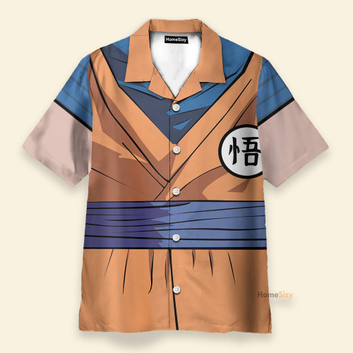 Anime Dragon Ball Son Goku Cosplay Costume - Hawaiian Shirt Aloha Shirt for Men & Women