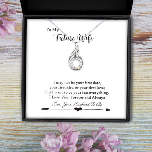 Your Last Everything For Future Wife  Rising Phoenix With Swarovski Necklace