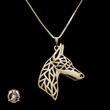 Fashion Dog Pendant Necklaces Jewelry Lovers' Doberman profile Necklaces Drop Shipping
