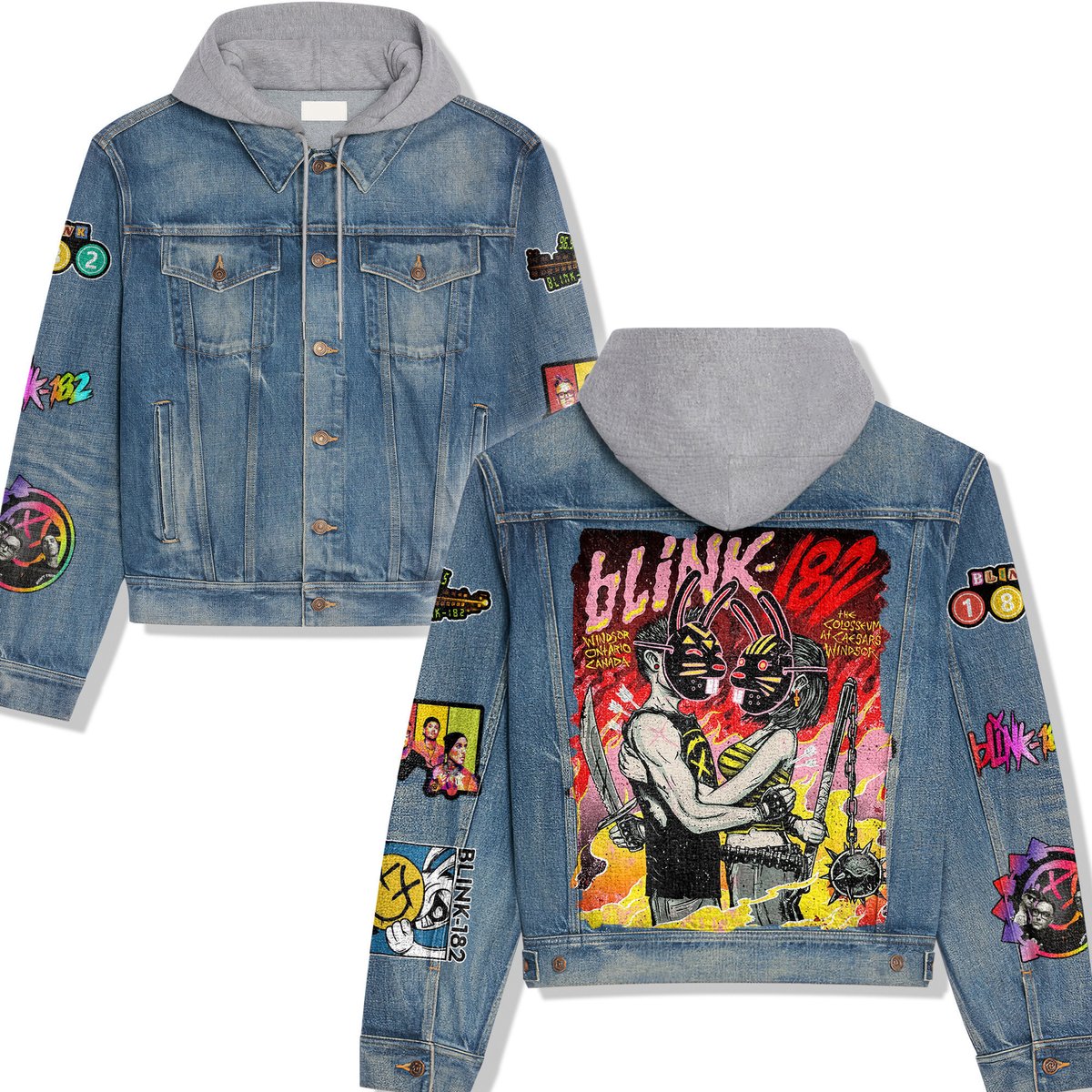 Blink-182 Hooded Denim Jacket Tt 271001 - Juliababier
