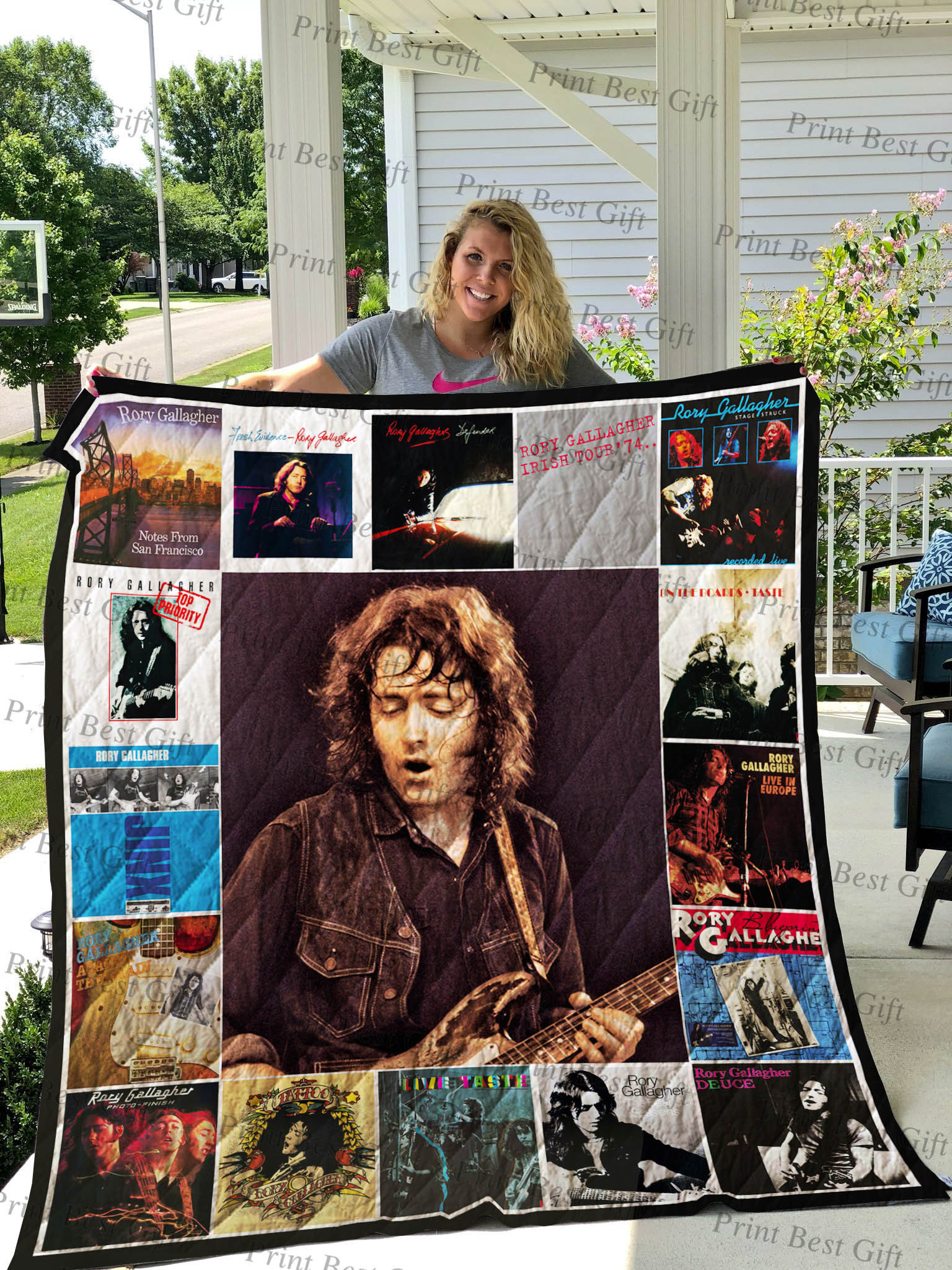 Rory Gallagher Albums Cover Poster Quilt Blanket - Juliababier