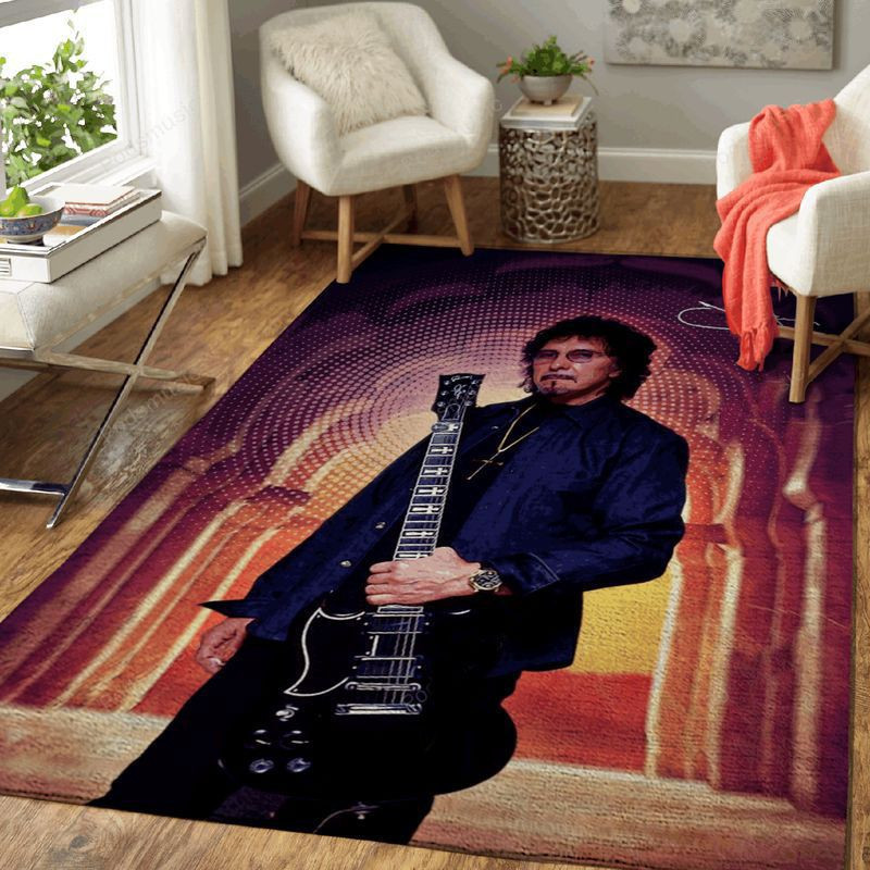 Tony Iro Rug Tony Iommi Music Art Area Rug Living Room Rug Home Decor Floor Decor ...