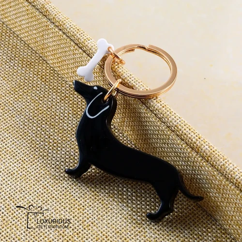 dachshund dog keychain