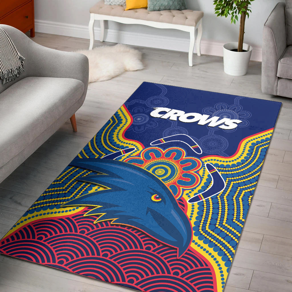 Adelaide Football Area Rug Crows Aboriginal Art - Aussie Cloth