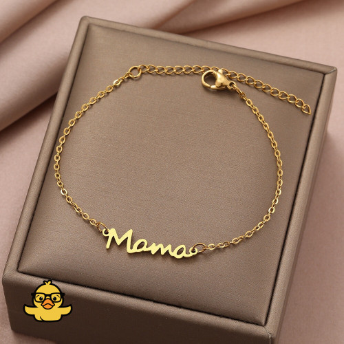 Stainless Steel Bracelets Letter Mama Pendant Chains Fashion Charms Bracelet For Women Jewelry Party Lover Gift for Mom
