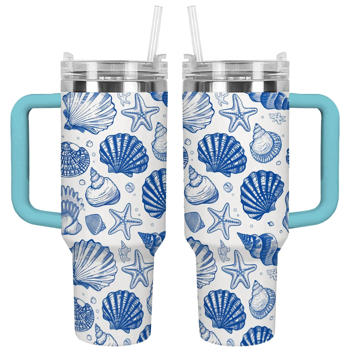 Stanely Shell Seaside Shell Custom Stanley Quencher 40oz Stainless Steel Tumbler With ...