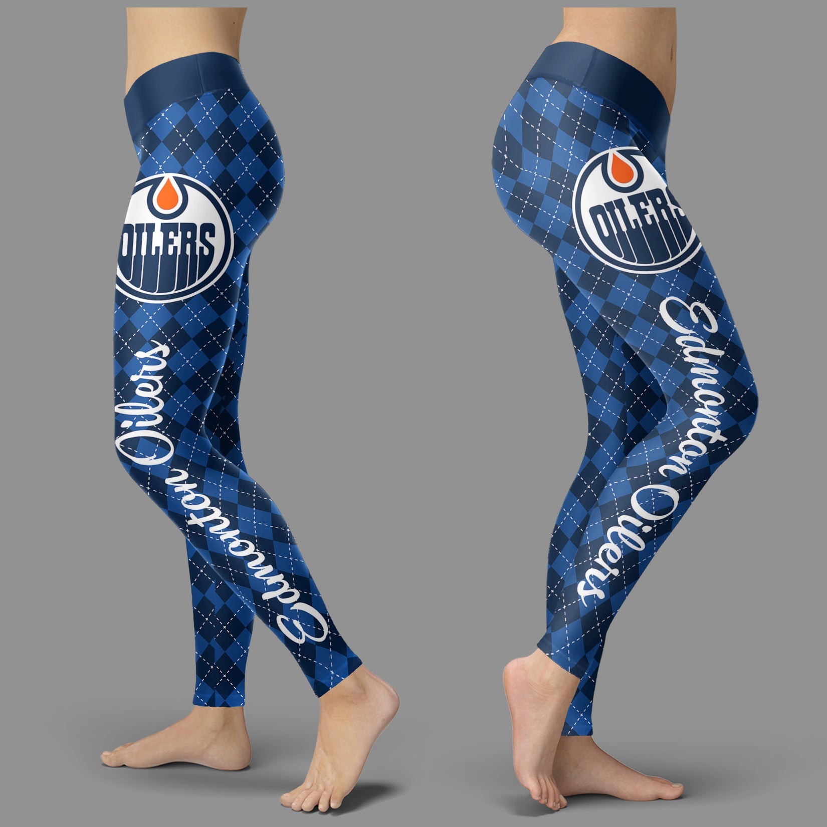 Cosy Seamless Border Wonderful Edmonton Oilers Leggings - Amazinggiftbox