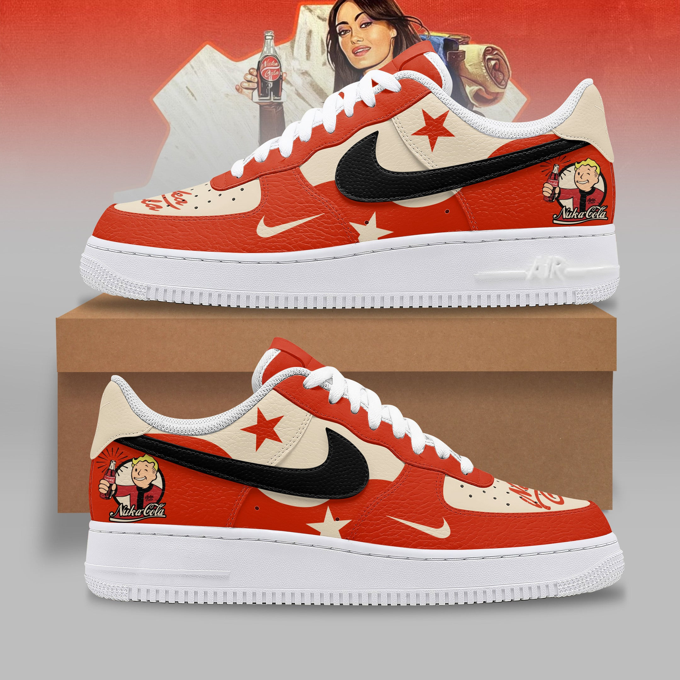 Fallout Dunks Fallout Nuka Cola Air Low-Top Sneakers Shoes For Men And Women ...