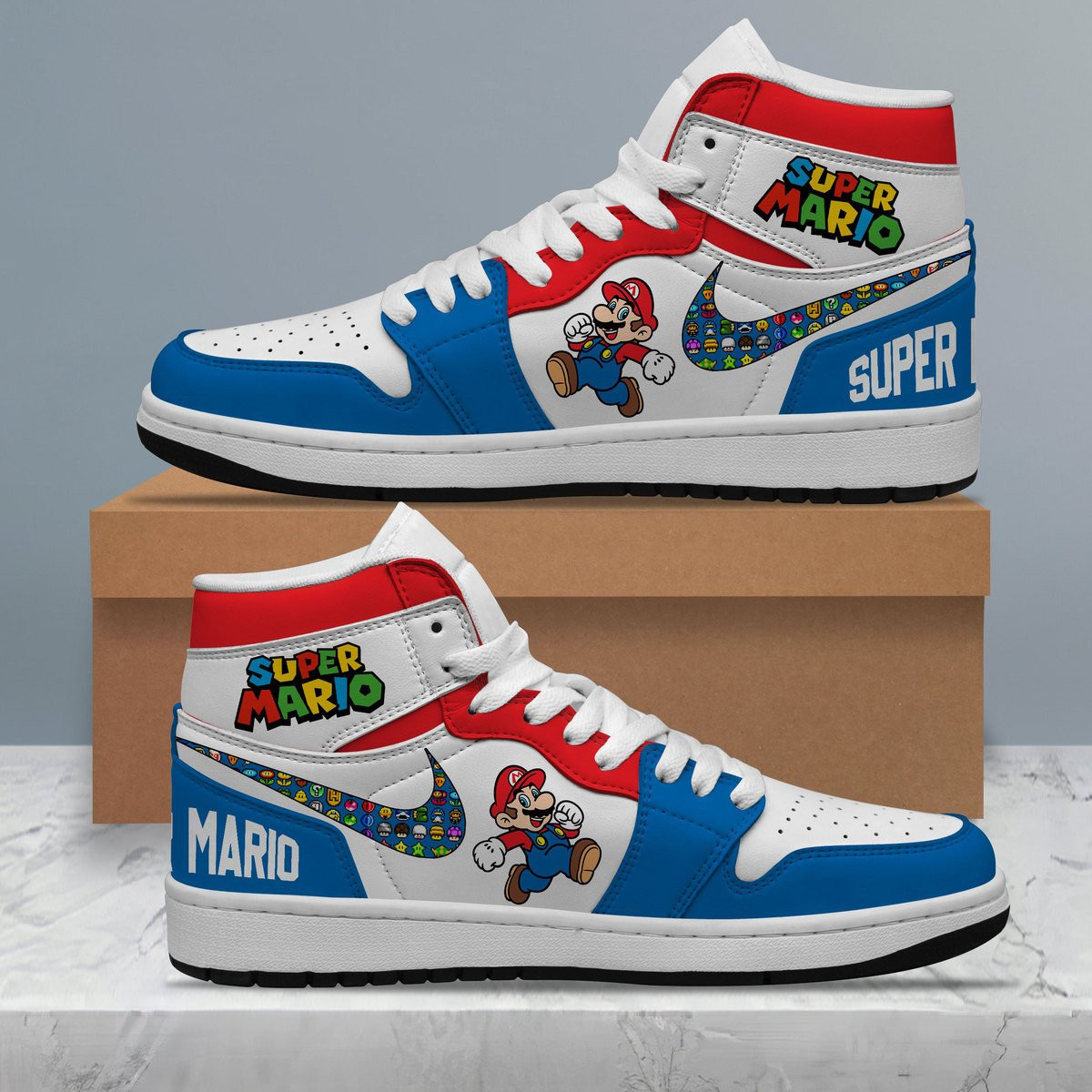 Super Mario JD1 High Top Shoes Sneaker For Fan Gift TR8142 - Amazinggiftbox