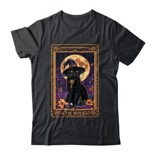 The Witch Cat Tarot Card Halloween Season Vintage Gothic