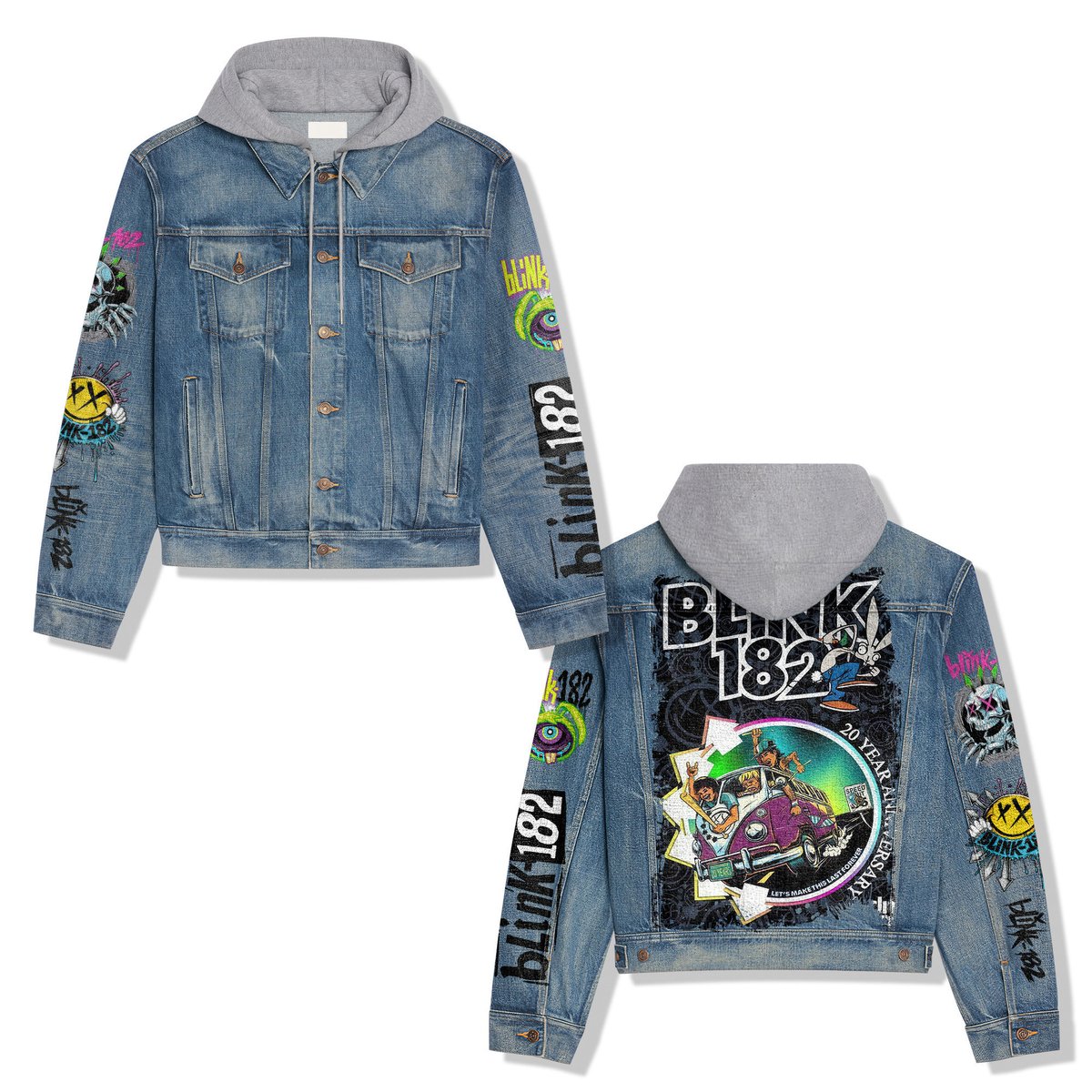 Blink-182 Hooded Denim Jacket Na 271001 - Kapotan