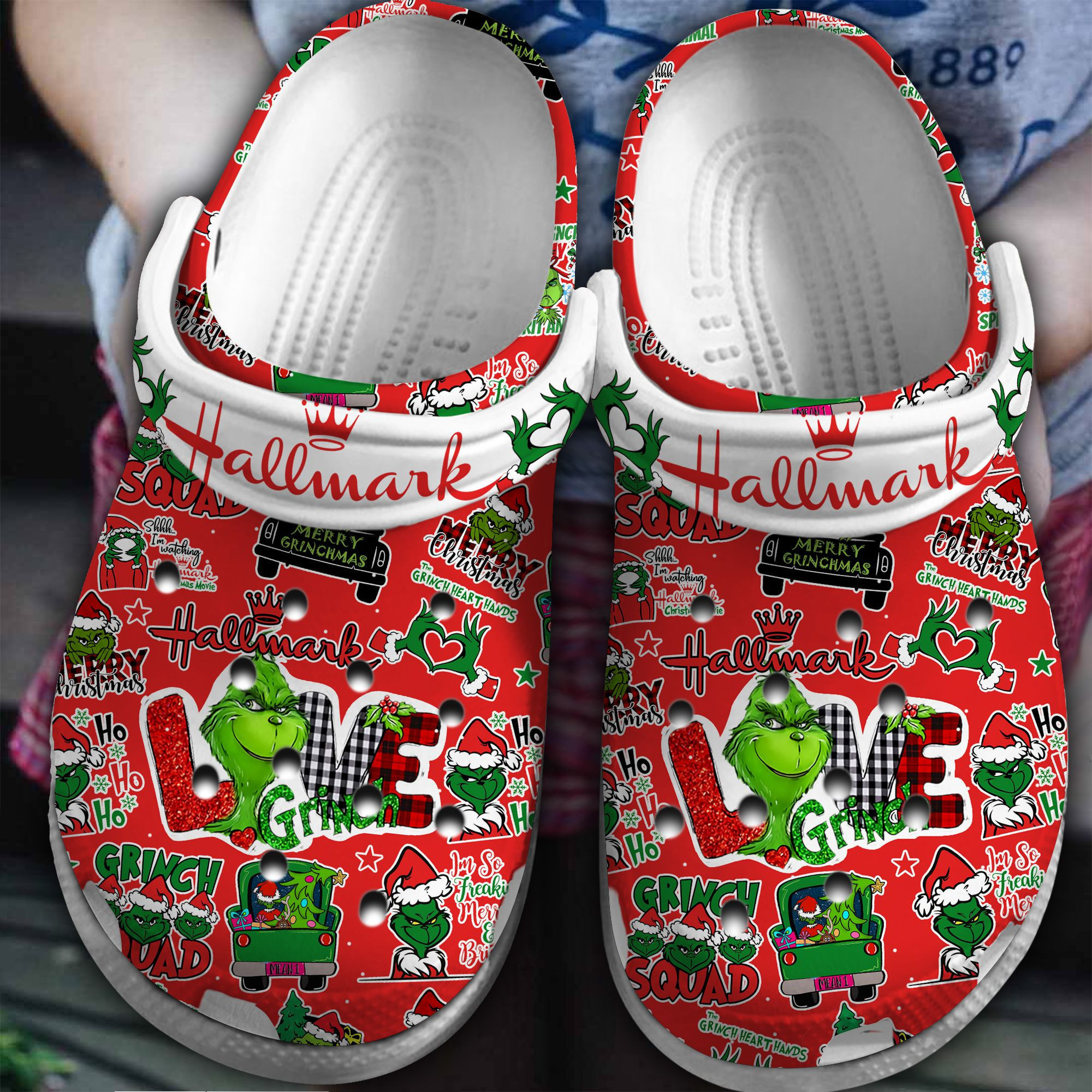 Grinch Clogs The Grinch Movie Crocband Clogs Shoes Comfortable For Men Women and ...