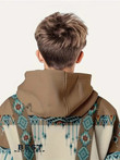 New Style Lndian Ethnic Elements 3D Printed Childrens Pullover Top Fashionable and Versatile Hooded Sports Sweatshirt For Boys