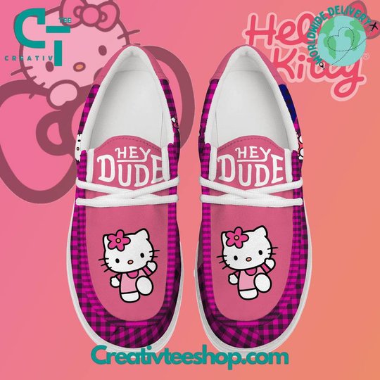 Nordmerch Hello KittyPersonalized Hey Dude Sports Shoes � Custom Name Design Perfect Gift For Fans - NordMerch