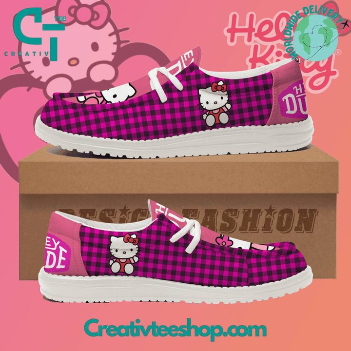 Nordmerch Hello KittyPersonalized Hey Dude Sports Shoes � Custom Name Design Perfect Gift For Fans - NordMerch