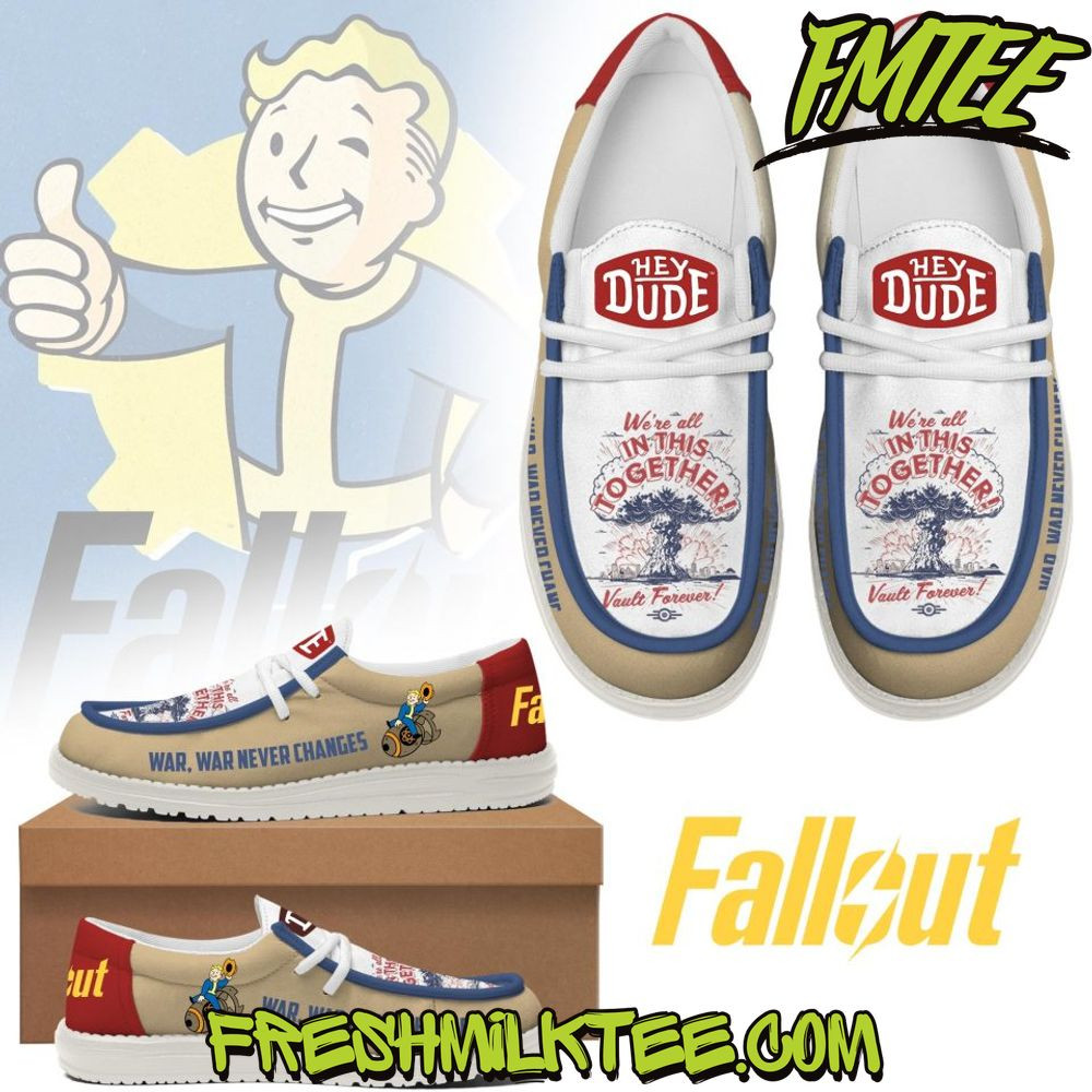 Nordmerch Fallout Personalized Hey Dude Sports Shoes Custom Name Design ...