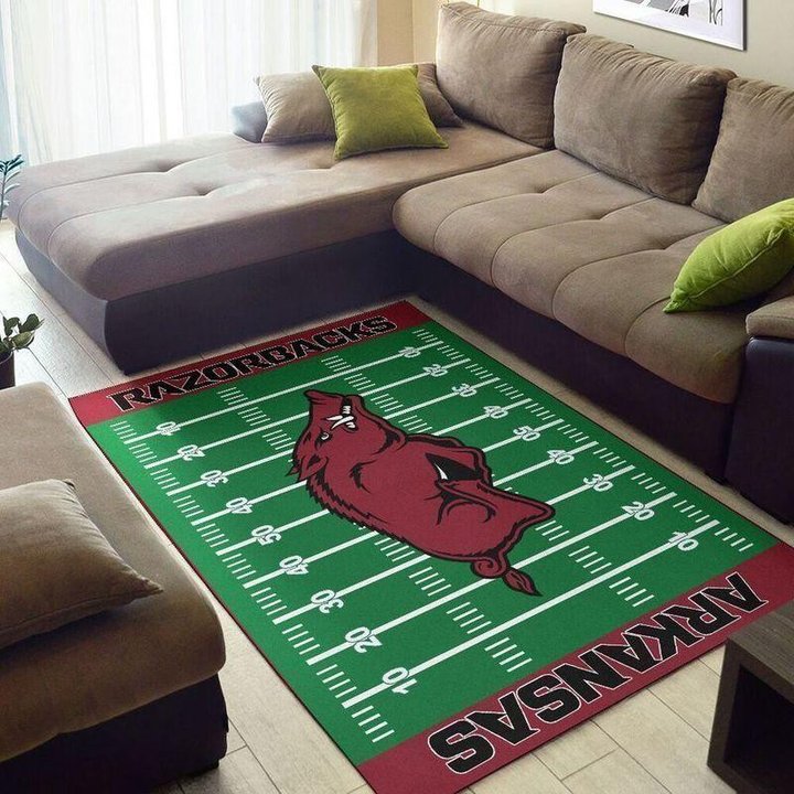Arkansas Razorback Rug NCAA Arkansas Razorbacks Home Field Area Rug Football Team Logo V17261 ...