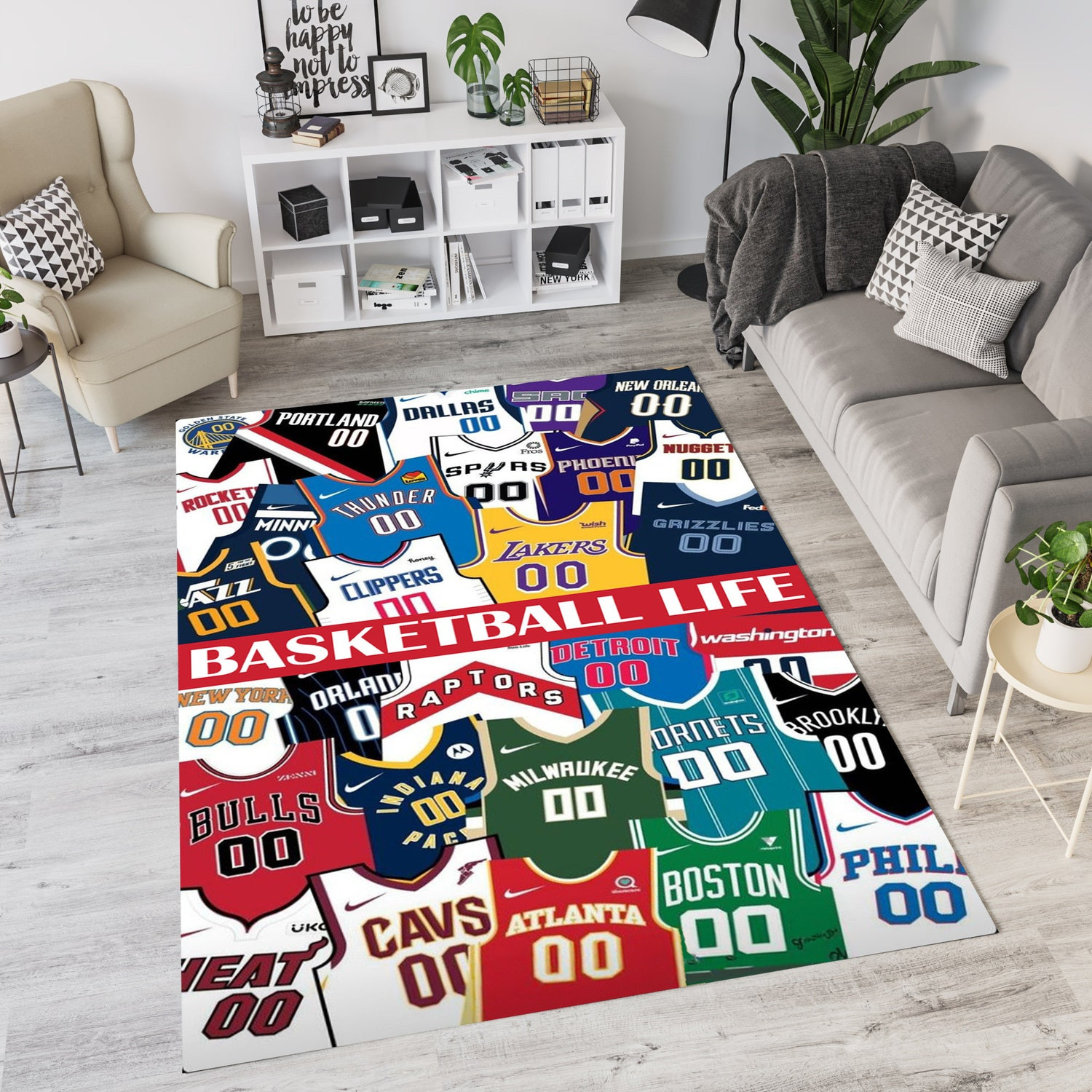 Nba Outdoor Rugs Basketball Jersey Rug, Nba Team Rug, Nba Decor Rug, Sports Decor Rug ...