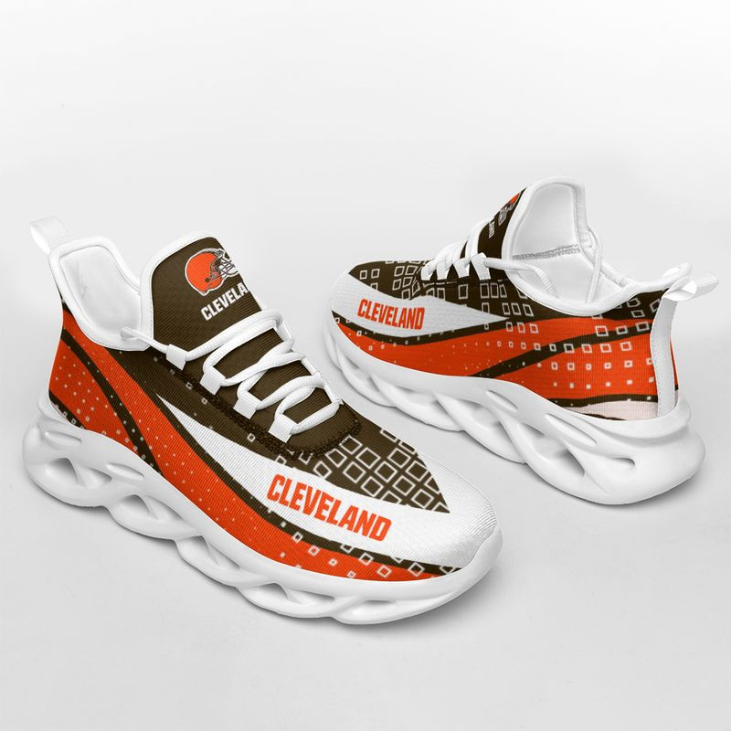 Cleveland Browns Wavy Pattern Print Limited Edition Max Soul Shoes ...