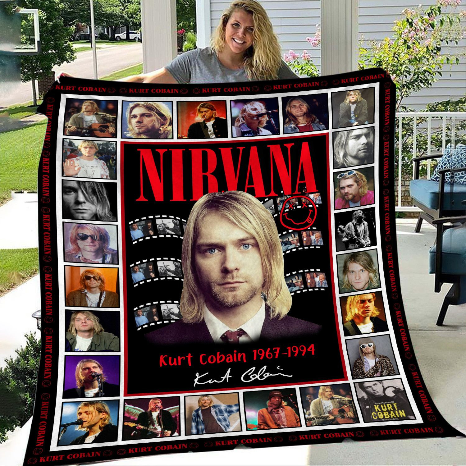 Nirvana Kurt Cobain Signature Blanket - QBK0409 - Joliebrand