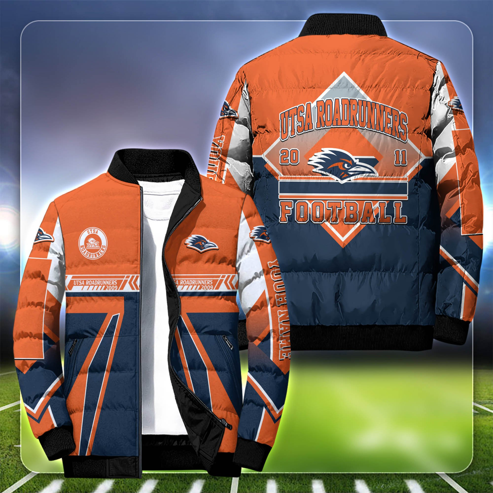Utsa Jacket UTSA Roadrunners Puffer Jacket Customized Your Name, Jacket For ...