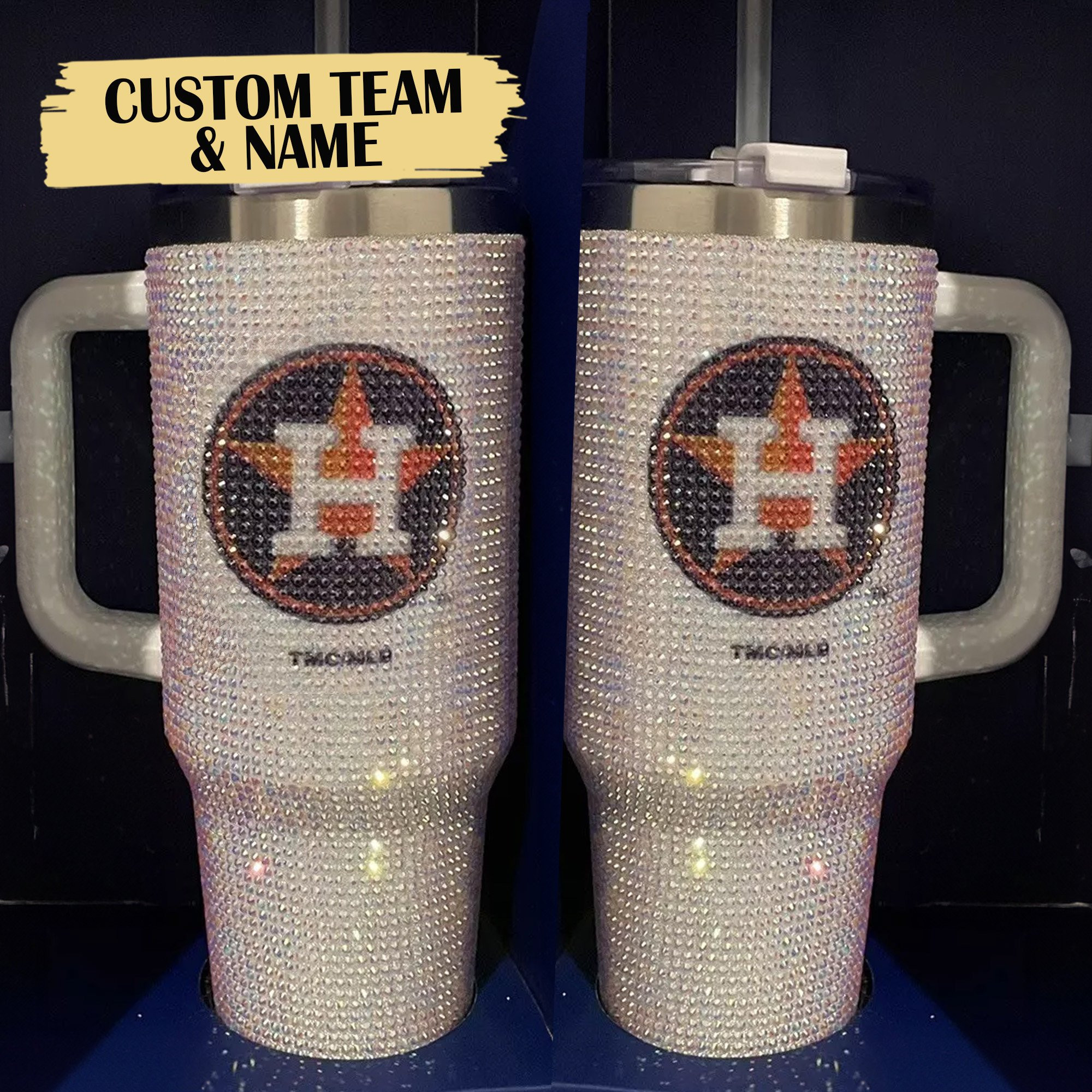 Rhinestone Bling Houston Astros MLB Custom Stanley Cup 40 oz Tumbler ...