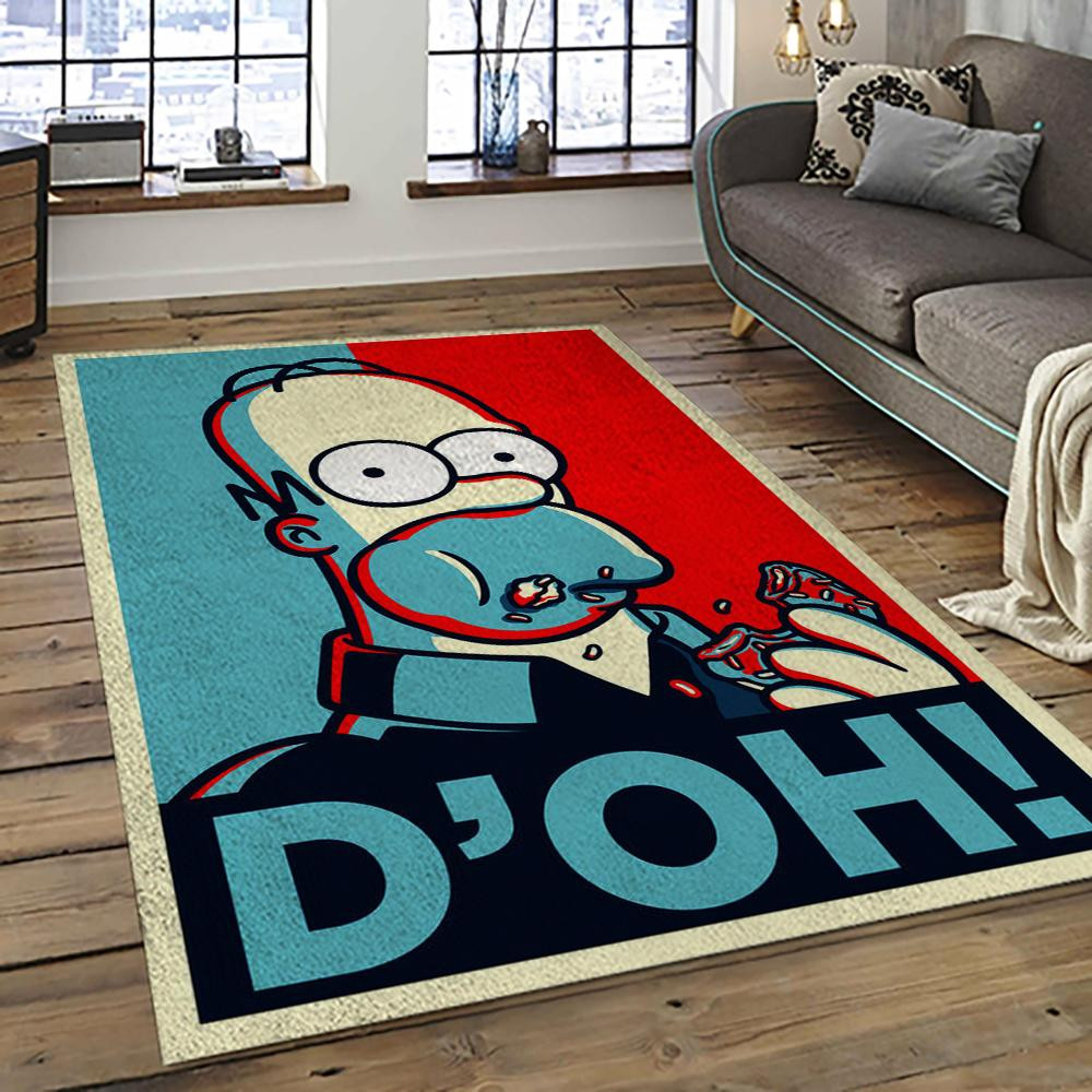 The Simpsons Characters Cartoon Movie Carpet Rectangle Area Rug For ...