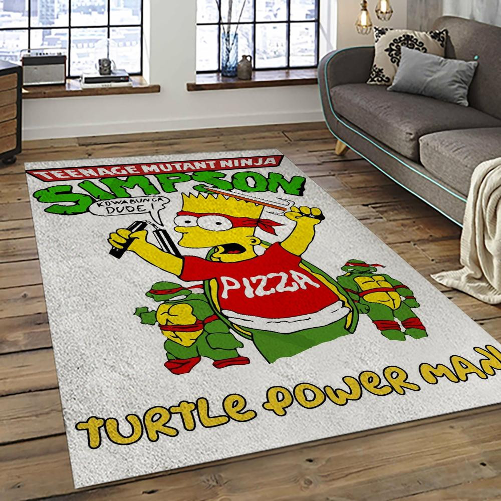 The Simpsons Characters Cartoon Movie Carpet Rectangle Area Rug For ...