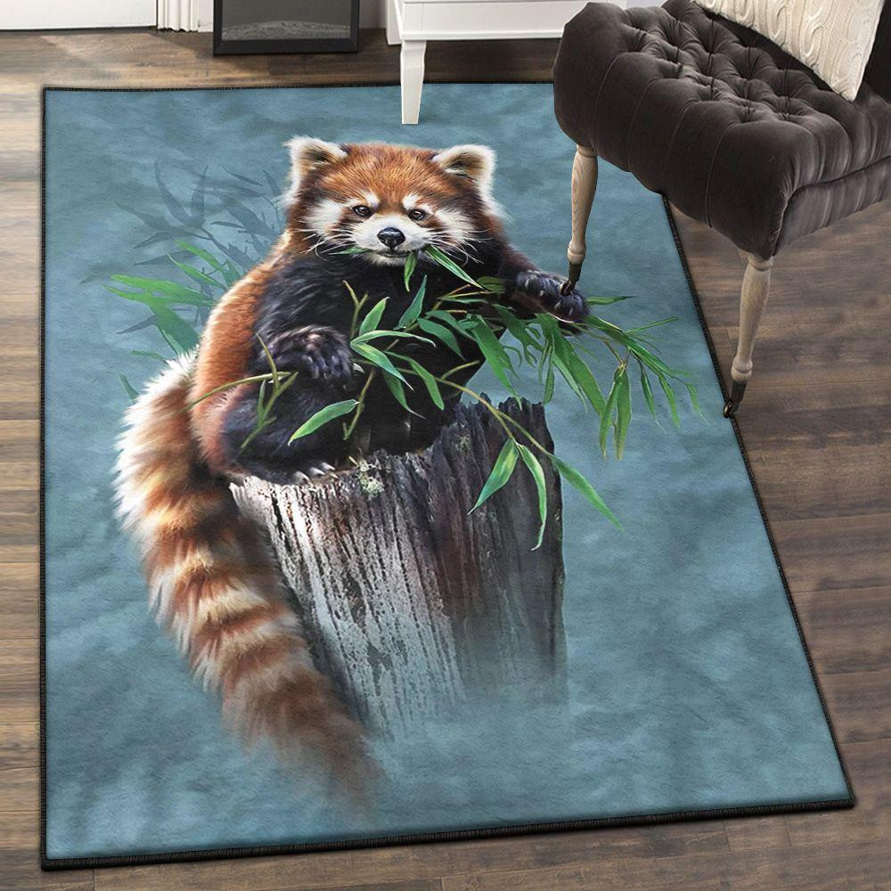 Bamboo Panda Art Deco Rug, Bamboo Red Panda Rug - AER0212 - Joliebrand