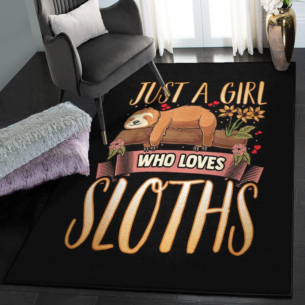 Sloth Non Shedding Area Rug, I Love Sloths GS CL Rug - AER0212 - Joliebrand