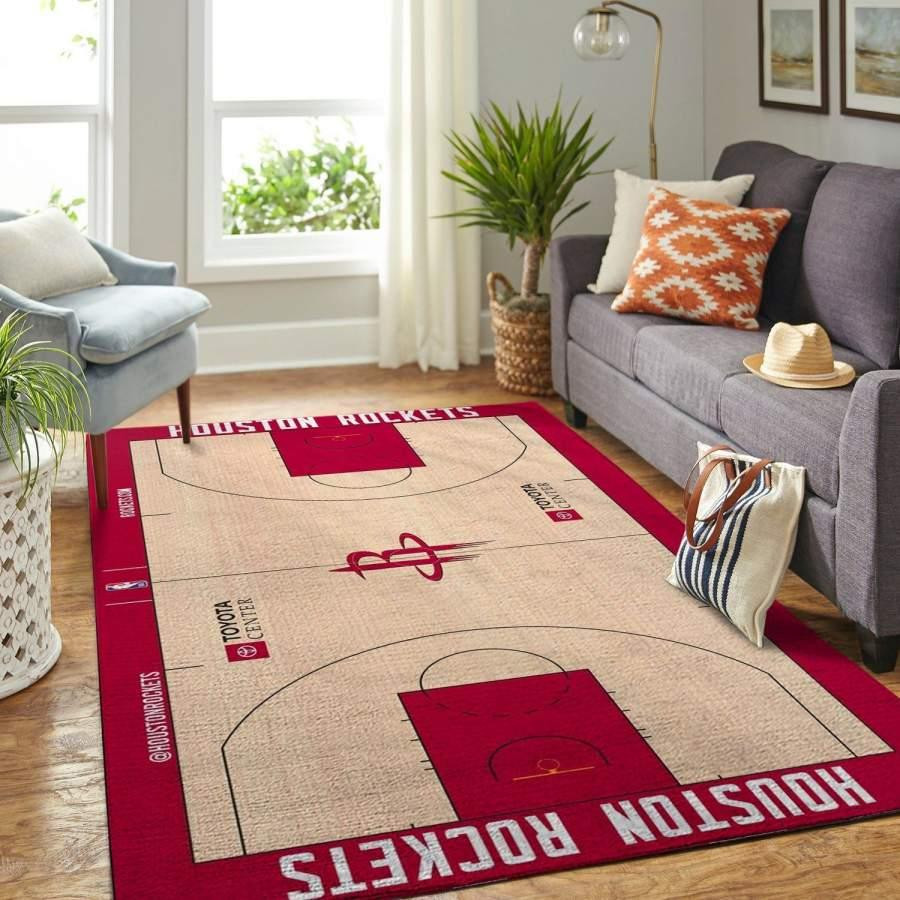 Houston Rockets Nba Basketball Team Logo Carpet Rug Living Room ...