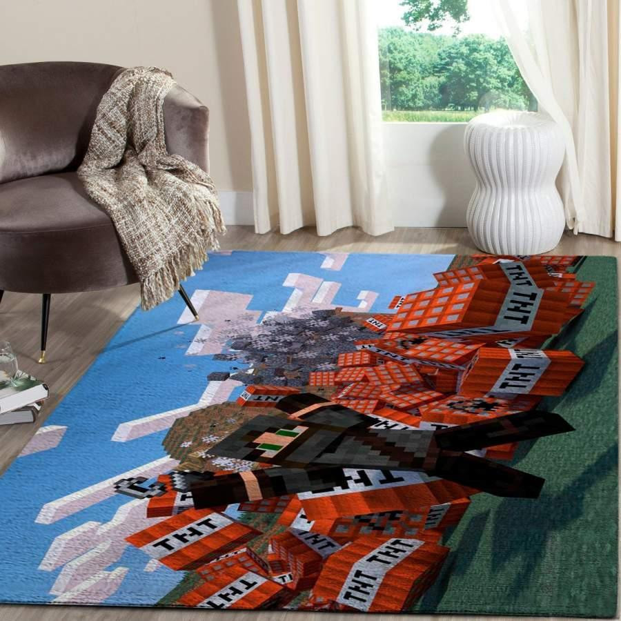 Minecraft Area Rug Living Room Rug Home Decor Video Game Gfd 19120616 ...