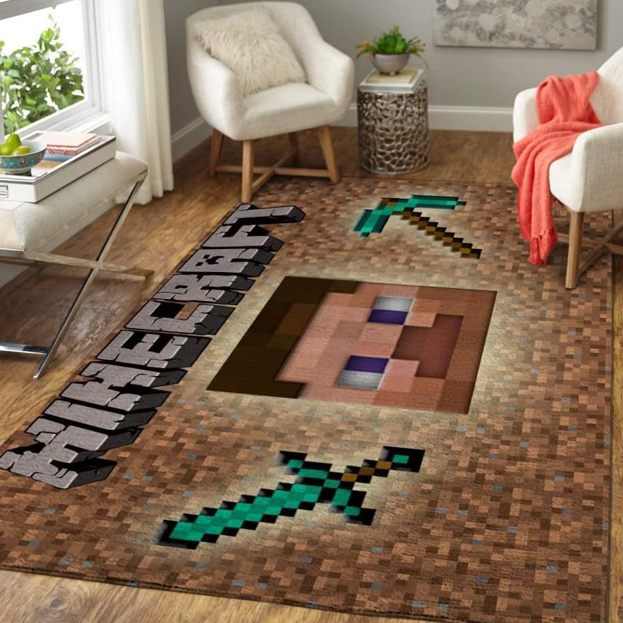 Minecraft Area Rug Living Room Rug Home Decor Video Game Gfd M25103 ...