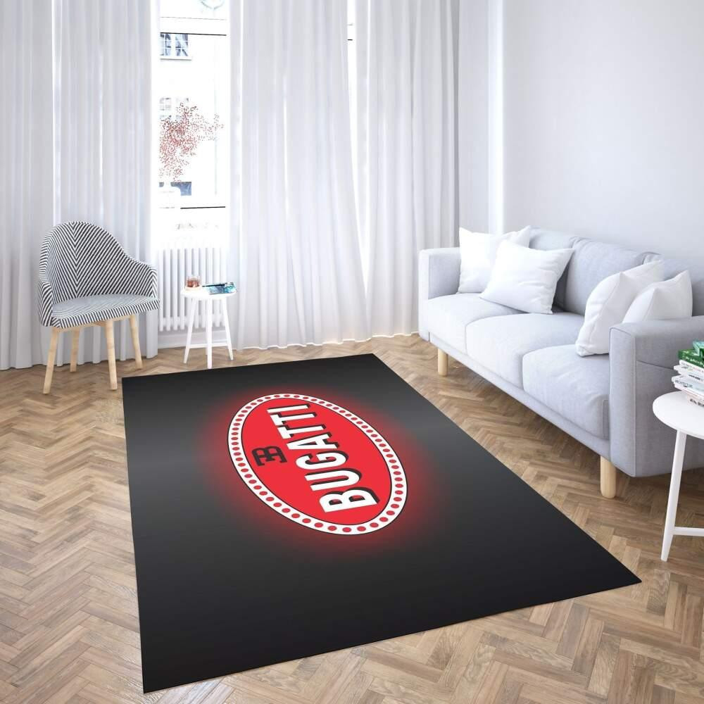 Bugatti Logo Area Rug Ellipse Living Room Carpet Rug Regtangle Carpet ...