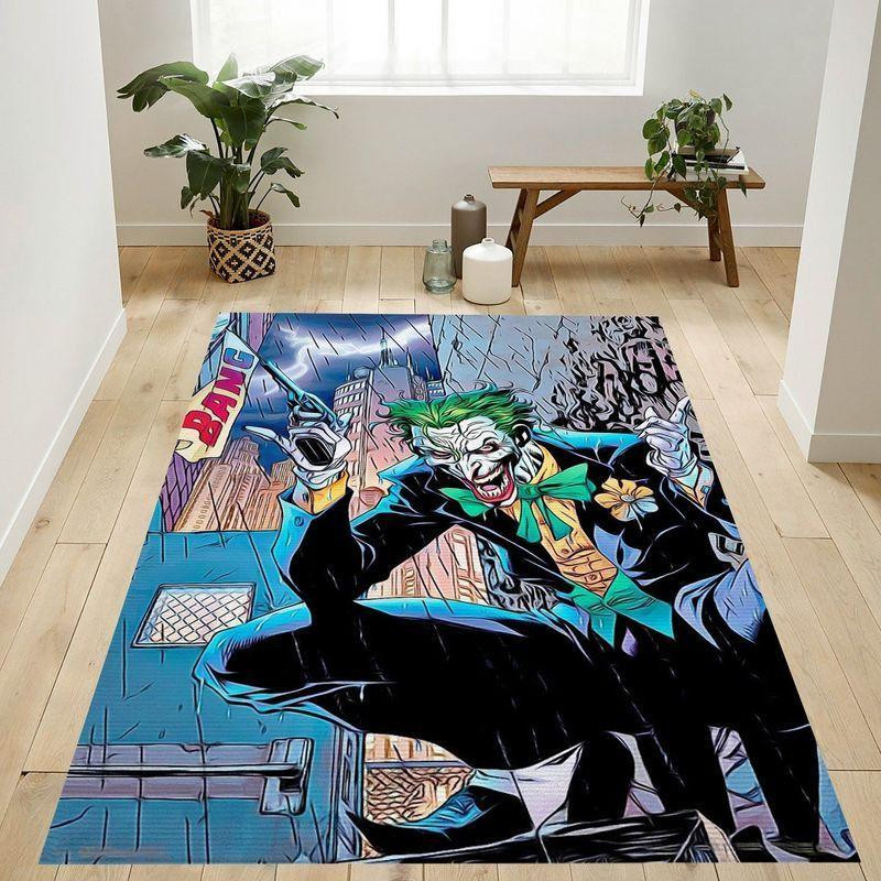 Dc Rug Dc Comics The Joker Bang Area Rug Living Room And Bed Room Rug ...