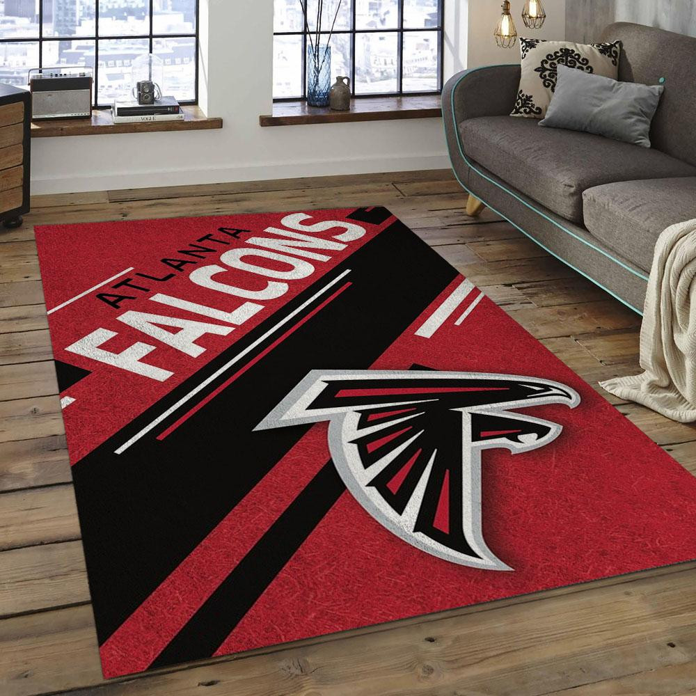 NFL Atlanta Falcons Football Team Logo Rectangle Area Rug AF08 ...