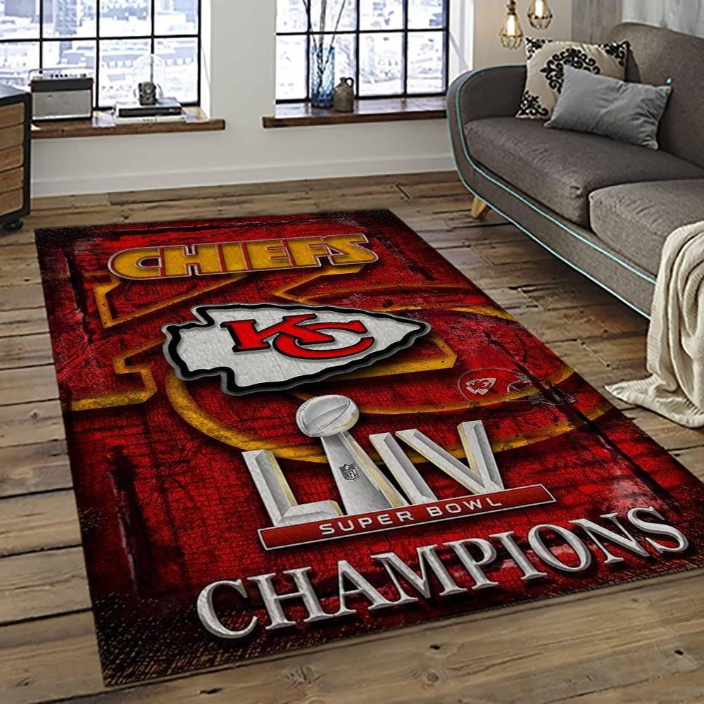 NFL Kansas City Chiefs Football Team Logo Sport Carpet Rectangle Area ...