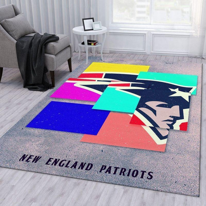 Prepppy Patriots Rug New England Patriots Nfl 22 Living Room And Bed Room Rug Regtangle ...