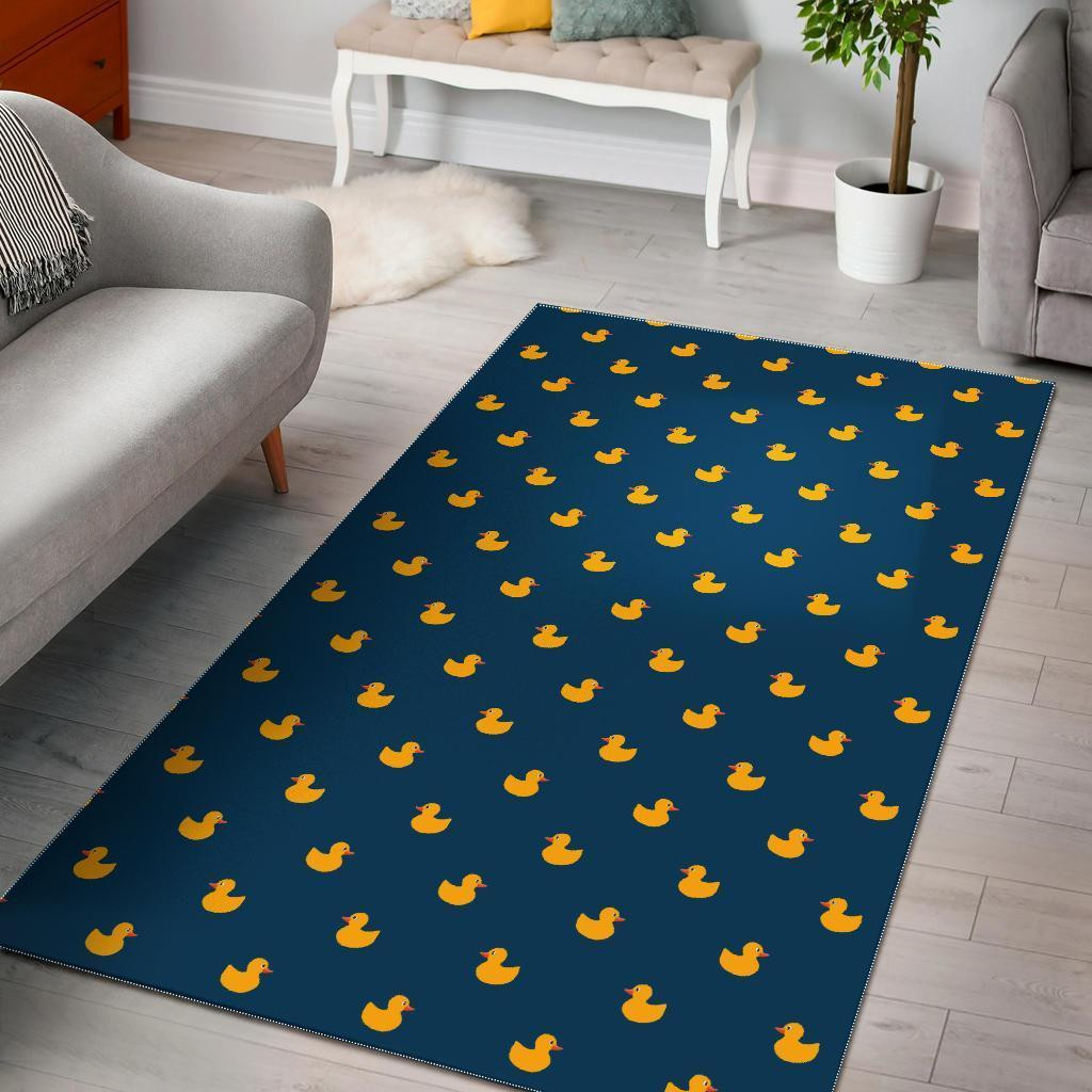 Rubber Duck Polka Dot Pattern Print Area Rug Living Room Rug Home Decor ...
