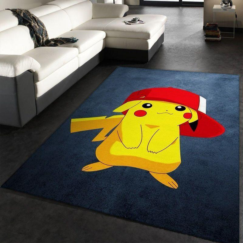 Pikachu Rectangle Rug Pikachu Pokemon Anime 2 Area Rug Living Room And Bed Room Rug Rug ...
