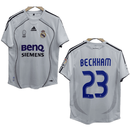 David Beckham 2006-07 Real Madrid Home Men Jersey - White