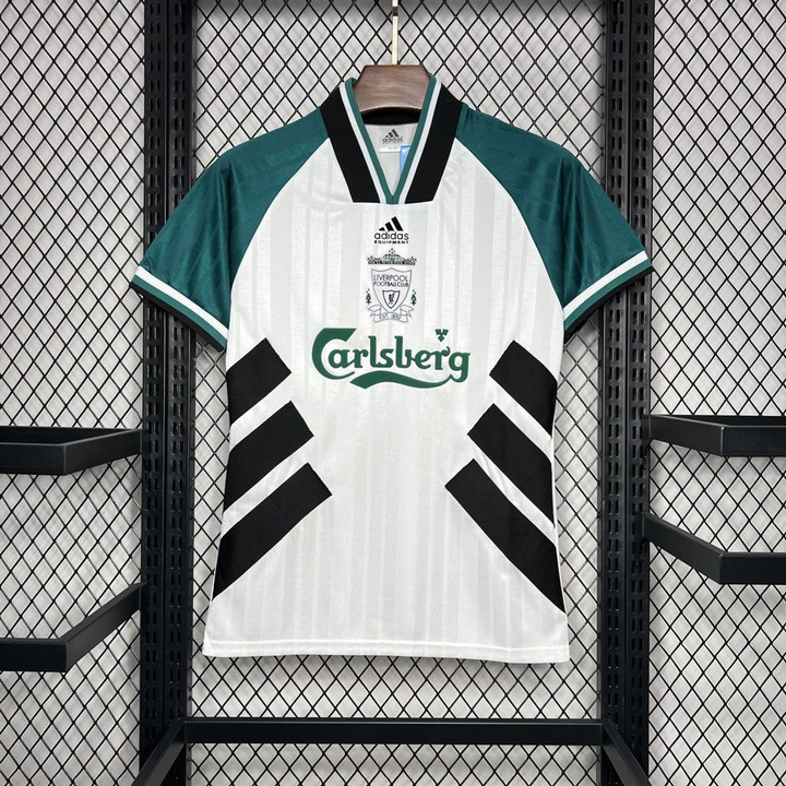 Liverpool 1993/95 Away Retro Men Jersey - White/Green