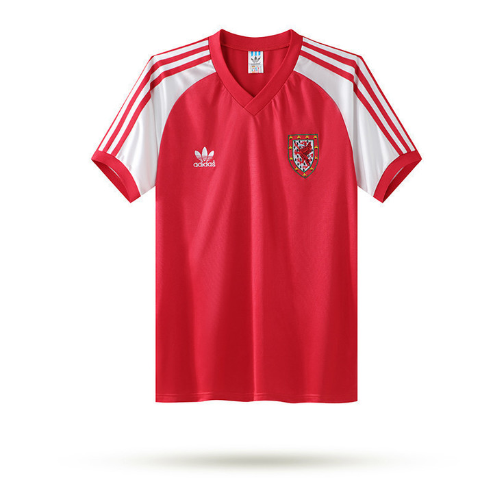 Wales 1982 Men Home Retro Jersey - Red