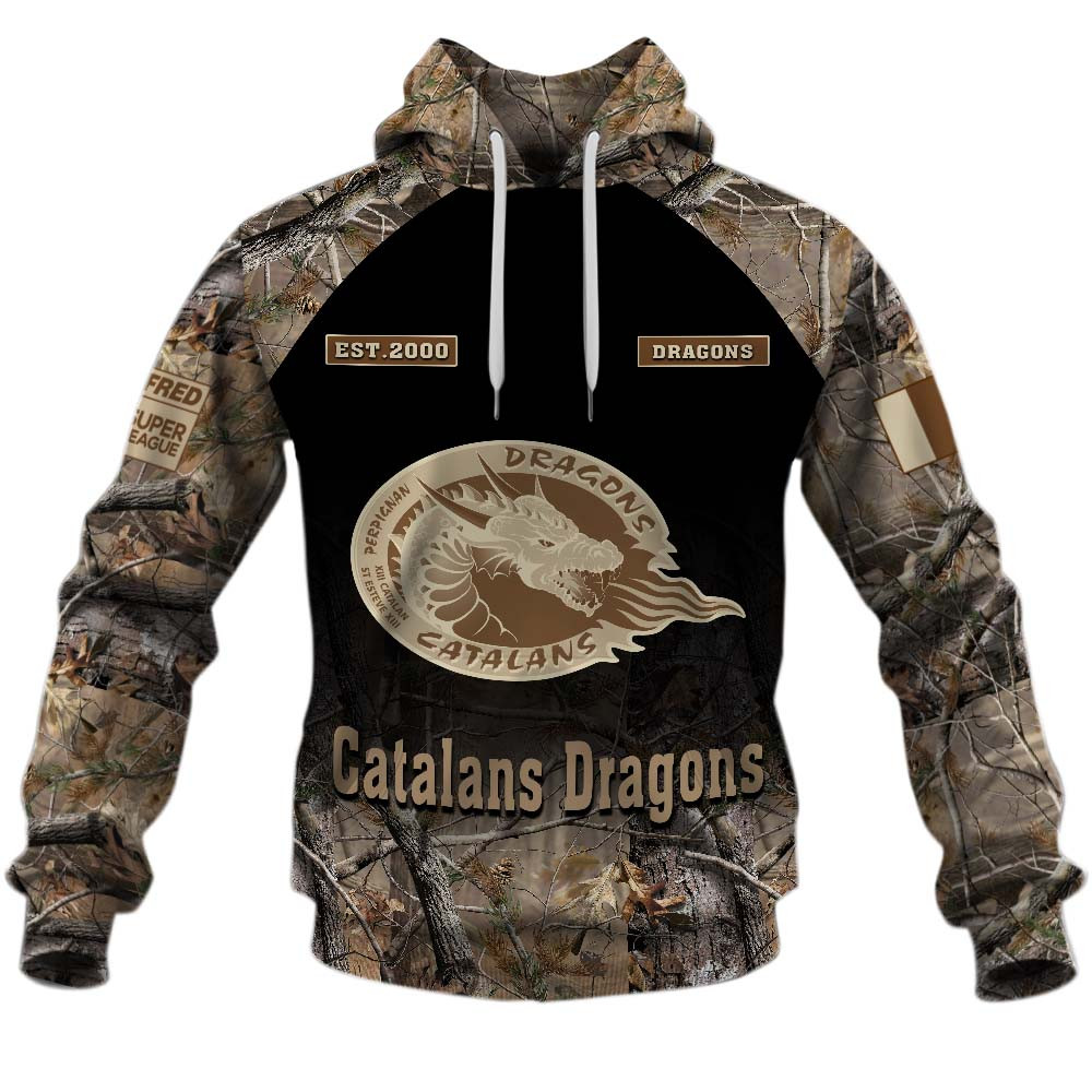 Catalans Dragons Hunting Camo Design Shirts