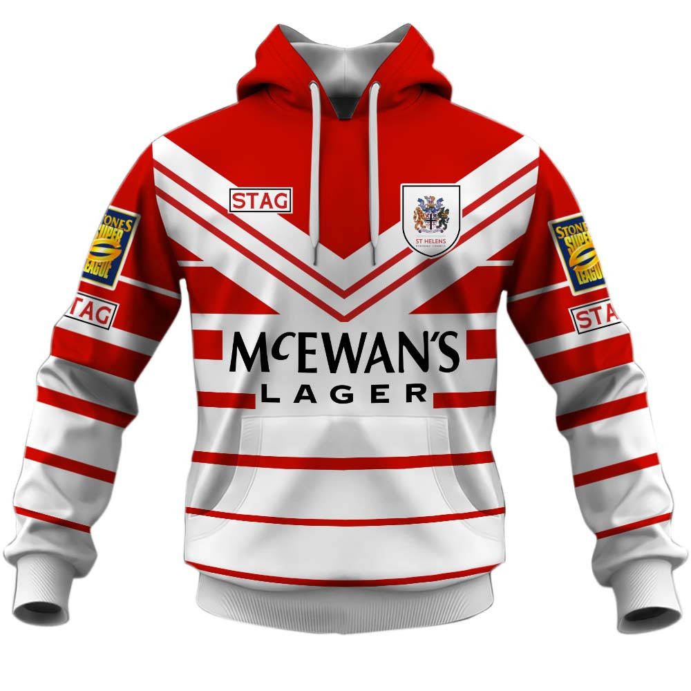 St Helens R.F.C Super League Retro Hoodie 1996 Edition