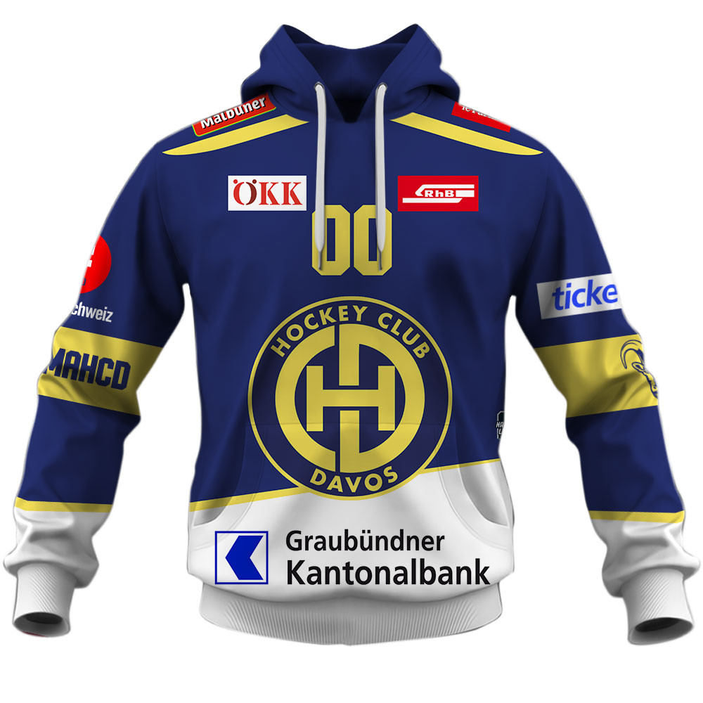NL Hockey HC Davos Home Jersey Style Shirts
