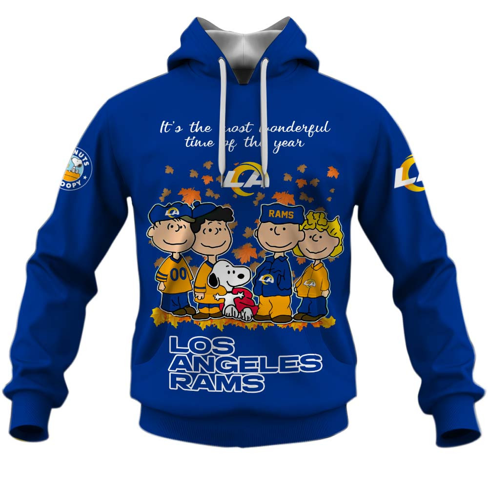 Los Angeles Rams Welcome the season with Snoopy Design Hoodie