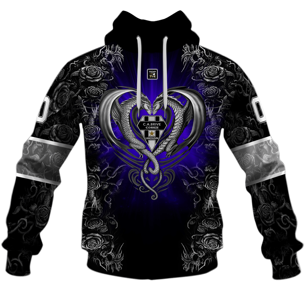 CA Brive Dragon Rose Design Shirts